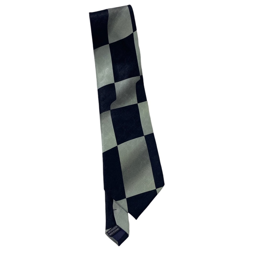Black & Silver Checkered Flag Tie Fun Ties